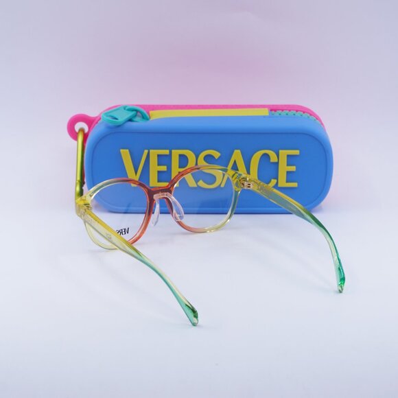 Versace Kids VK3012 5530 Eyeglasses Transparent 47mm Gradient Orange Round Frame - Picture 11 of 11